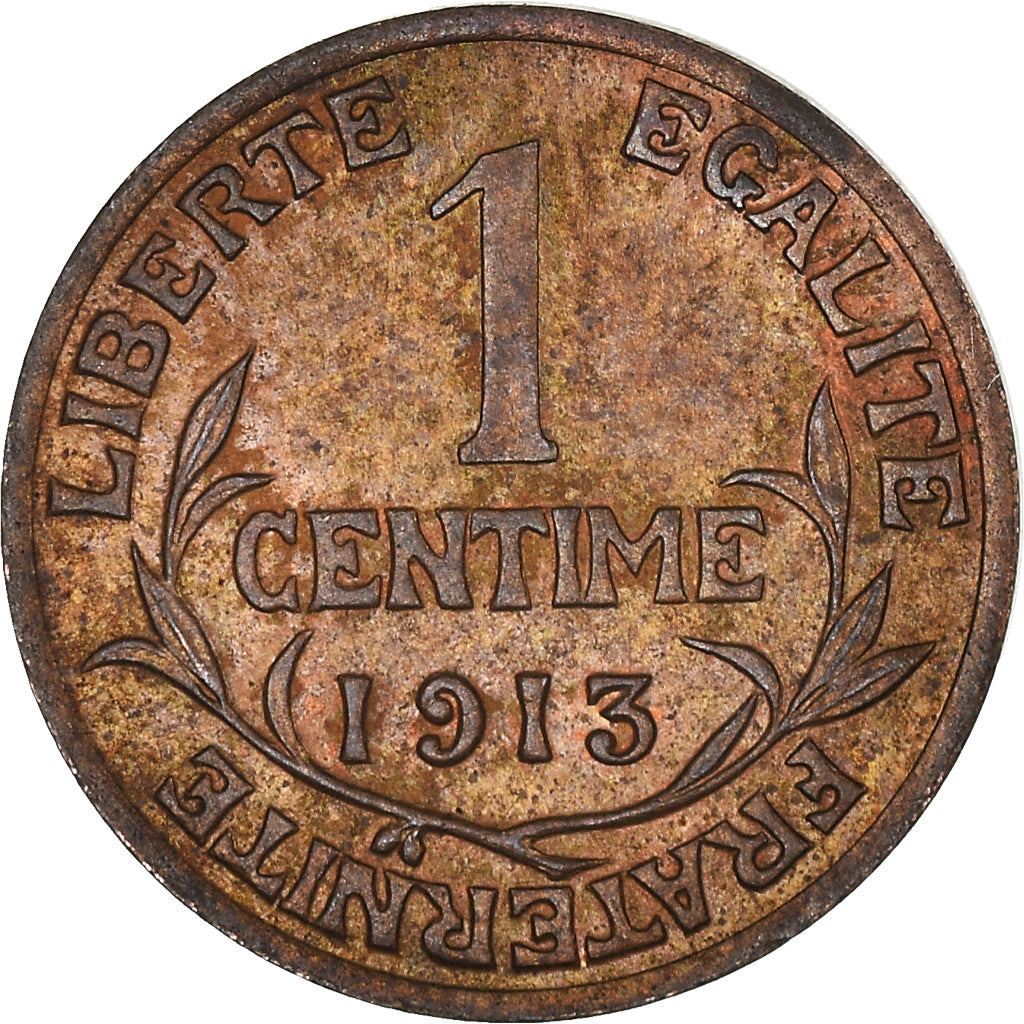 Moneda, Francia, Dupuis, Centime, 1913, Paris, MBC, Bronce, KM:840, Gadoury:90