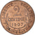 Moneda, Francia, Dupuis, 2 Centimes, 1907, Paris, MBC, Bronce, KM:841