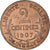 Moneda, Francia, Dupuis, 2 Centimes, 1907, Paris, MBC, Bronce, KM:841