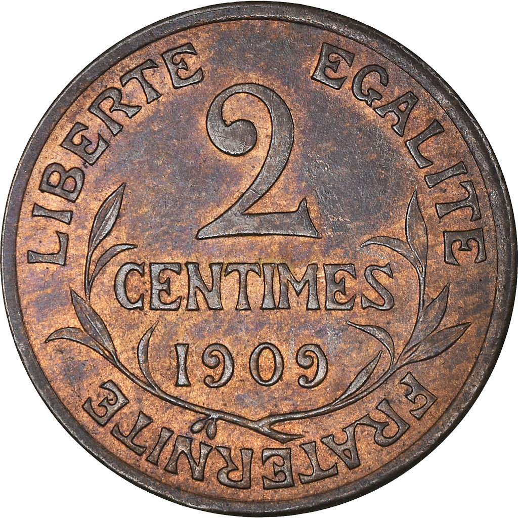 Coin, France, Dupuis, 2 Centimes, 1909, Paris, EF(40-45), Bronze, KM:841