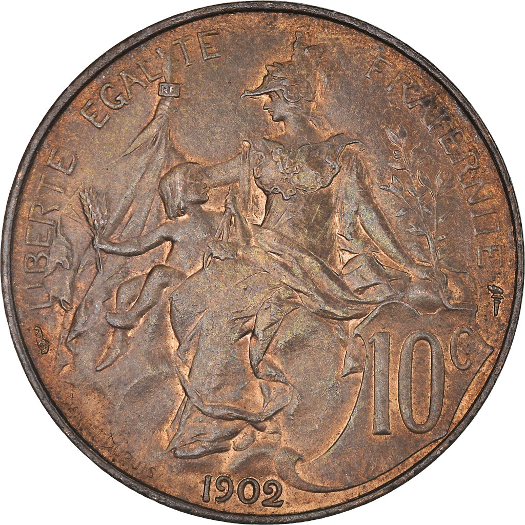 Coin, France, Dupuis, 10 Centimes, 1902, Paris, AU(50-53), Bronze, KM:843