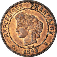 Moneta, Francia, Cérès, 5 Centimes, 1882, Paris, BB, Bronzo, KM:821.1