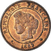 Moneta, Francia, Cérès, 5 Centimes, 1882, Paris, BB, Bronzo, KM:821.1