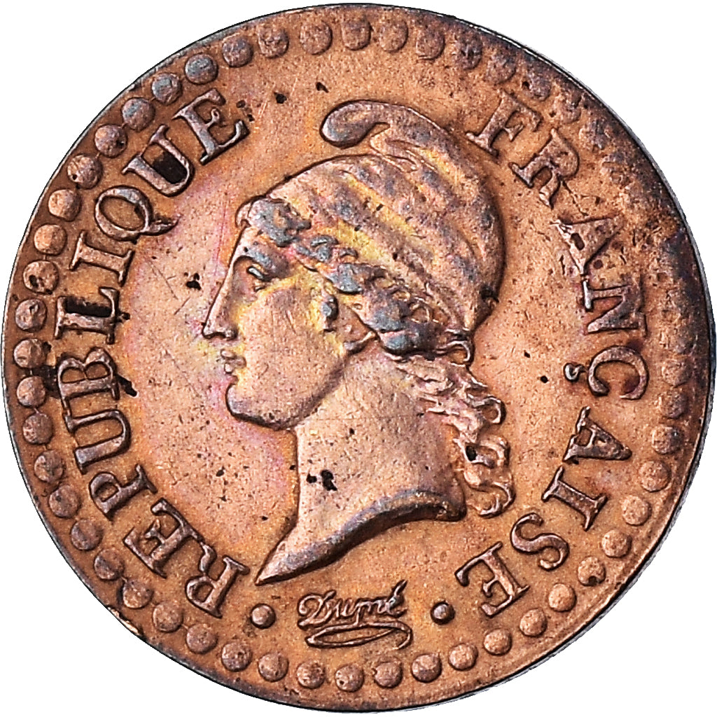 Münze, Frankreich, Dupré, Centime, AN 6, Paris, S+, Bronze, KM:646, Gadoury:76