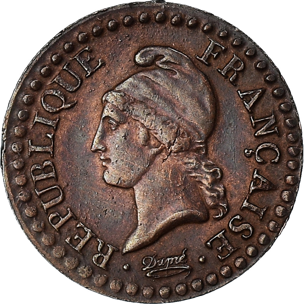 Coin, France, Dupré, Centime, AN 6, Paris, EF(40-45), Bronze, KM:646