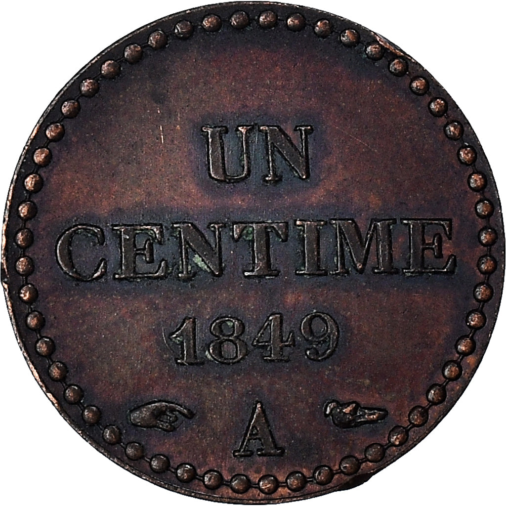 Coin, France, Dupré, Centime, 1849, Paris, AU(50-53), Bronze, KM:754