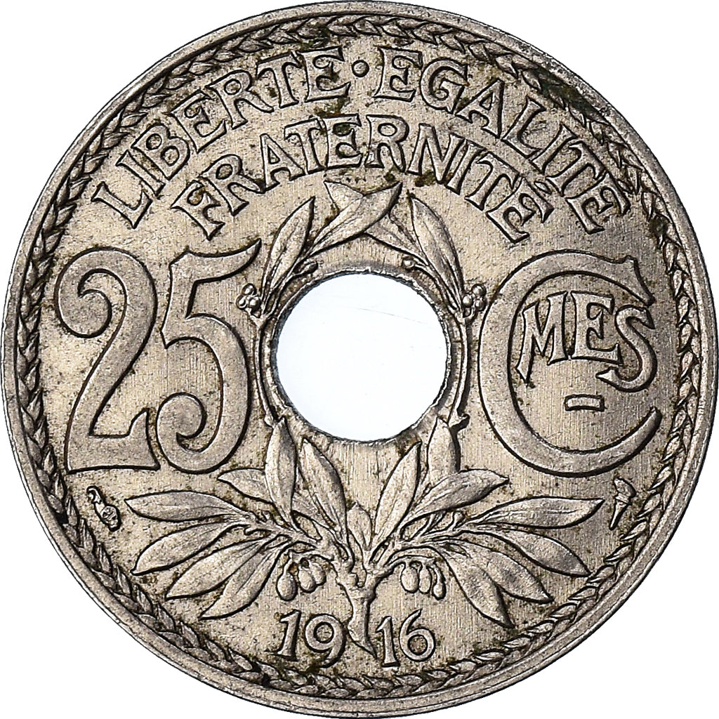 Monnaie, France, Lindauer, 25 Centimes, 1916, TTB, Nickel, Gadoury:379, KM:867