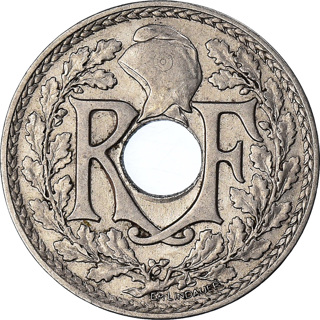 Moneda, Francia, Lindauer, 25 Centimes, 1915, MBC, Níquel, KM:867, Gadoury:379