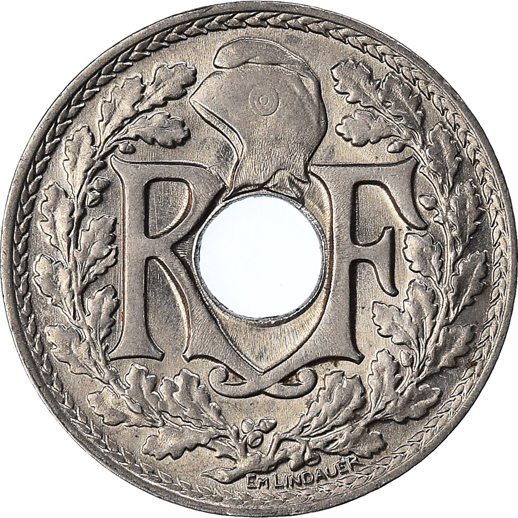 Münze, Frankreich, Lindauer, 25 Centimes, 1915, SS+, Nickel, KM:867
