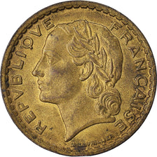Moneda, Francia, Lavrillier, 5 Francs, 1940, MBC, Aluminio - bronce, KM:888a.1