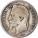 Moneda, Francia, Napoleon III, 2 Francs, 1869, Paris, BC, Plata, KM:807.1