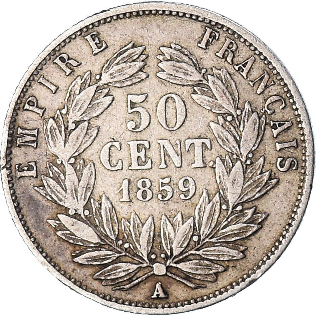 Coin, France, Napoleon III, 50 Centimes, 1859, Paris, VF(20-25), Silver