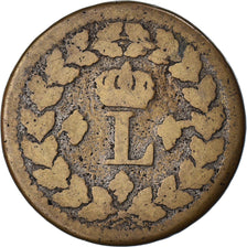 Coin, France, Louis XVIII, Decime, 1814, Strasbourg, F(12-15), Bronze, KM:701