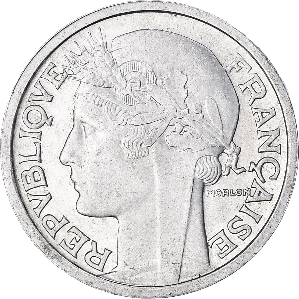 Monnaie, France, Morlon, 2 Francs, 1946, Beaumont - Le Roger, TTB+, Aluminium