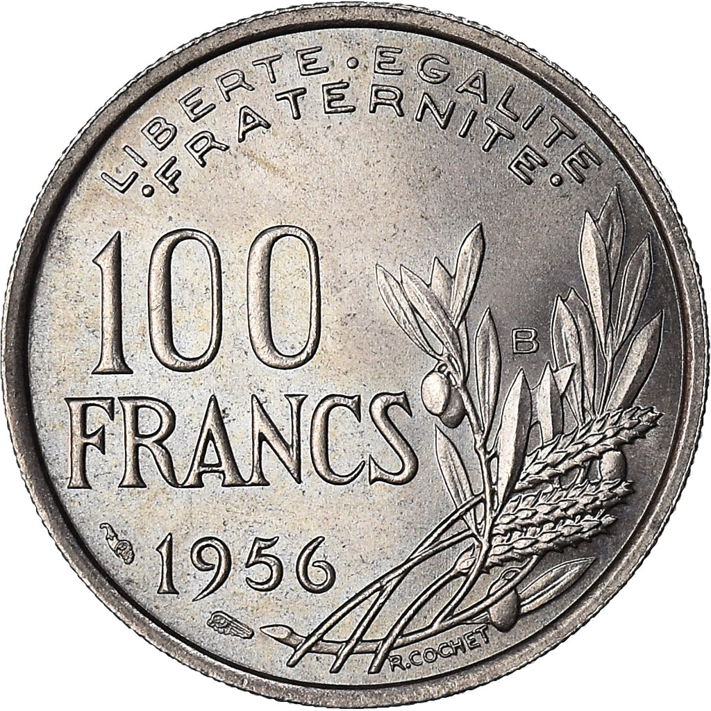 Coin, France, Cochet, 100 Francs, 1956, Beaumont - Le Roger, AU(55-58)