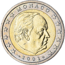 Monaco, Rainier III, 2 Euro, 2001, Paris, AU(50-53), Bi-Metallic, Gadoury:MC179