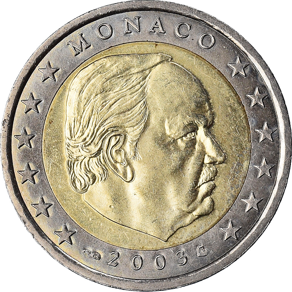 Monaco, Rainier III, 2 Euro, 2003, Paris, AU(50-53), Bi-Metallic, Gadoury:MC179