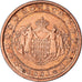 Monaco, Rainier III, Euro Cent, 2001, Paris, EF(40-45), Copper Plated Steel