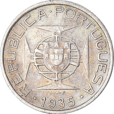 Coin, Mozambique, 5 Escudos, 1935, EF(40-45), Silver, KM:62
