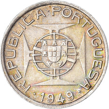 Coin, Mozambique, 5 Escudos, 1949, EF(40-45), Silver, KM:69
