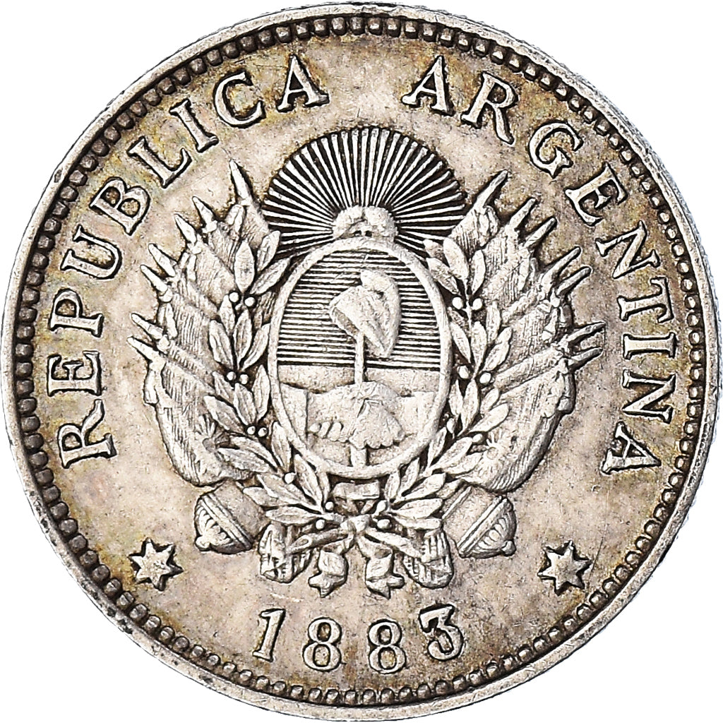 Moneda, Argentina, 20 Centavos, 1883, MBC, Plata, KM:27