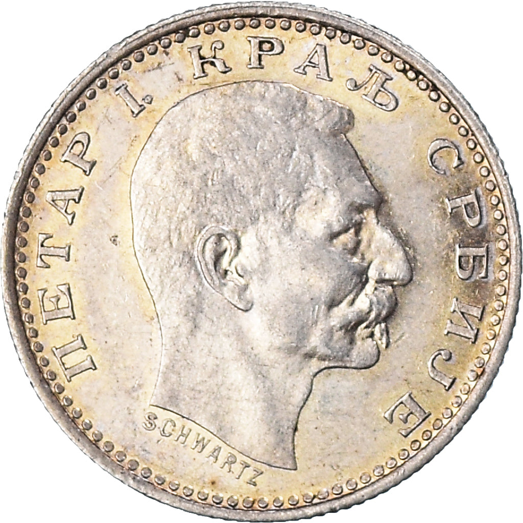 Coin, Serbia, Peter I, 50 Para, 1912, AU(55-58), Silver, KM:24.1