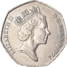 Coin, Great Britain, Elizabeth II, 50 Pence, 1994, EF(40-45), Copper-nickel