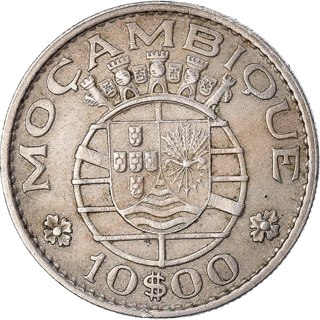 Coin, Mozambique, 10 Escudos, 1970, EF(40-45), Copper-nickel, KM:79b