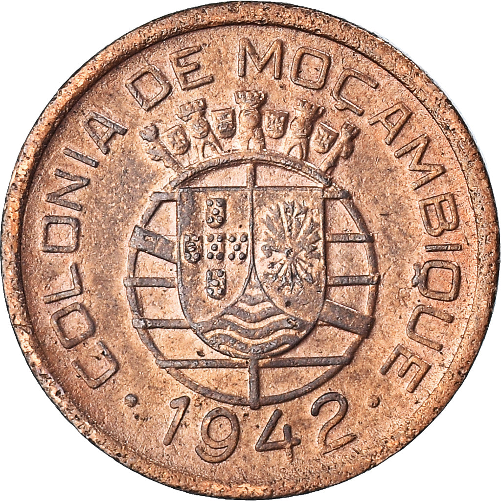 Coin, Mozambique, 10 Centavos, 1942, EF(40-45), Bronze, KM:72