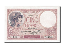 Billet, France, 5 Francs, 5 F 1917-1940 ''Violet'', 1939, 1939-10-05, NEUF