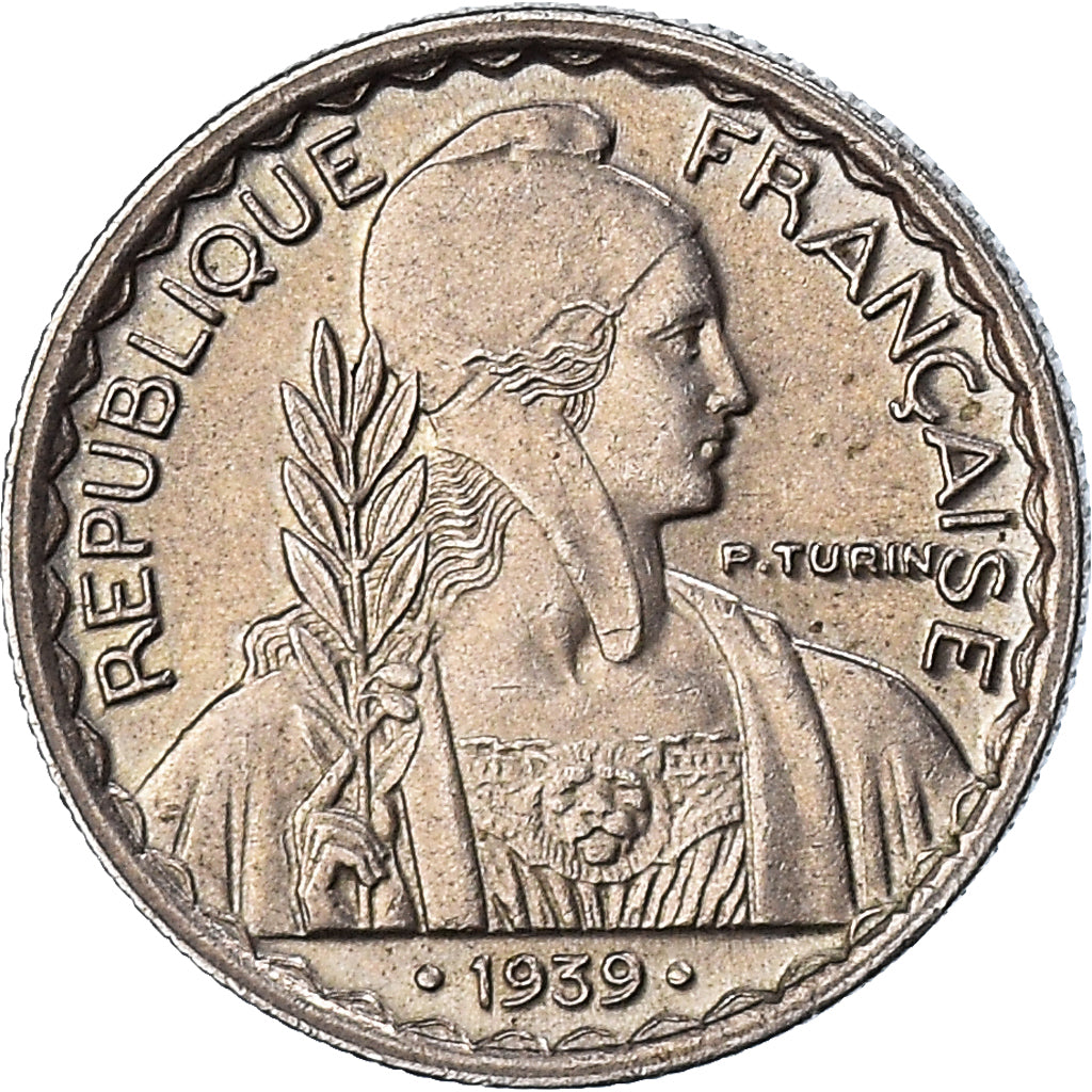 Coin, FRENCH INDO-CHINA, 10 Cents, 1939, Paris, non-magnetic, EF(40-45)