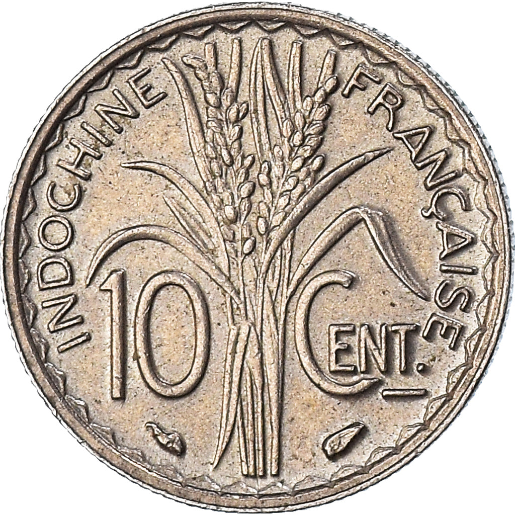 Coin, FRENCH INDO-CHINA, 10 Cents, 1939, Paris, non-magnetic, EF(40-45)