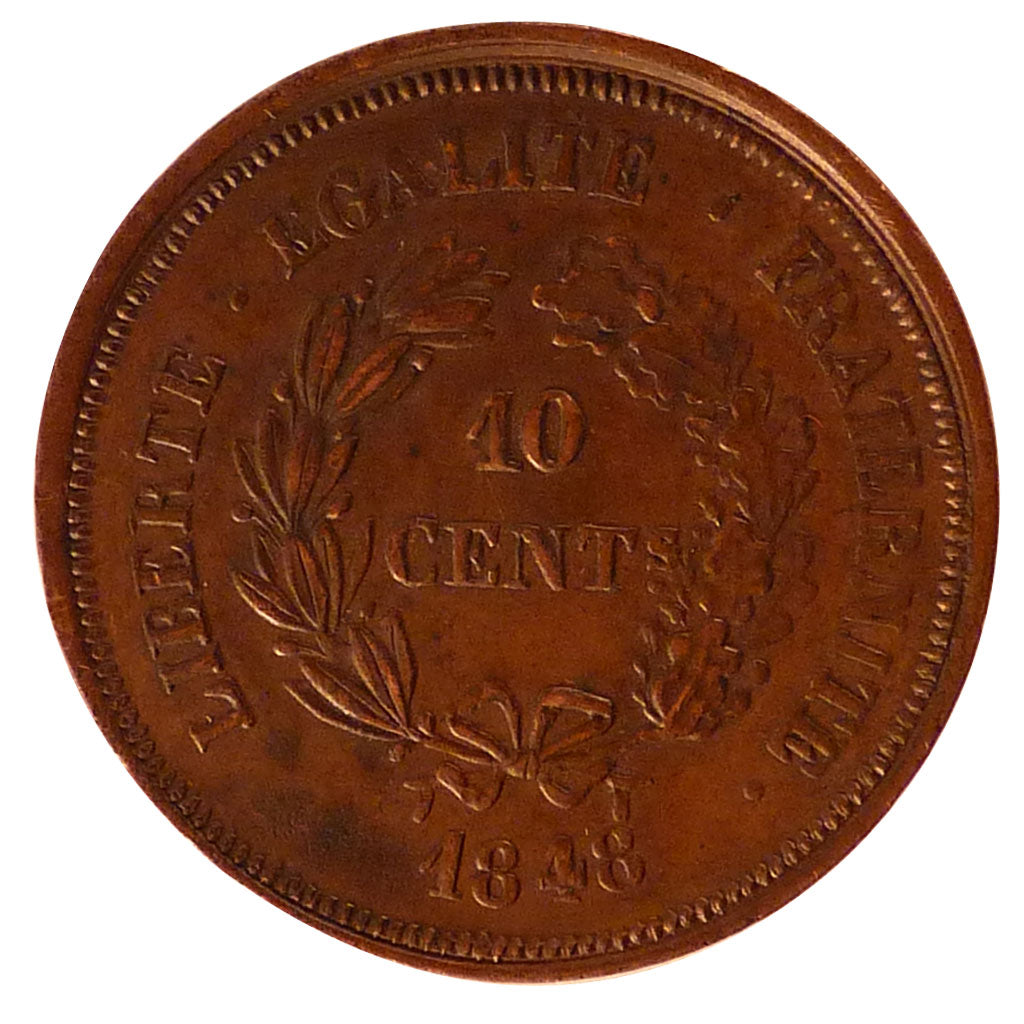 Francia, 10 Centimes, 1848, Paris, SPL-, Bronzo, Gadoury:234