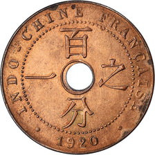 Moneta, FRANCUSKIE INDOCHINY, Cent, 1920, San Francisco, AU(50-53), Brązowy