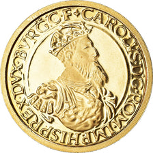 Moneta, Belgia, Charles Quint, 50 Ecu, 1987, AU(55-58), Złoto, KM:167