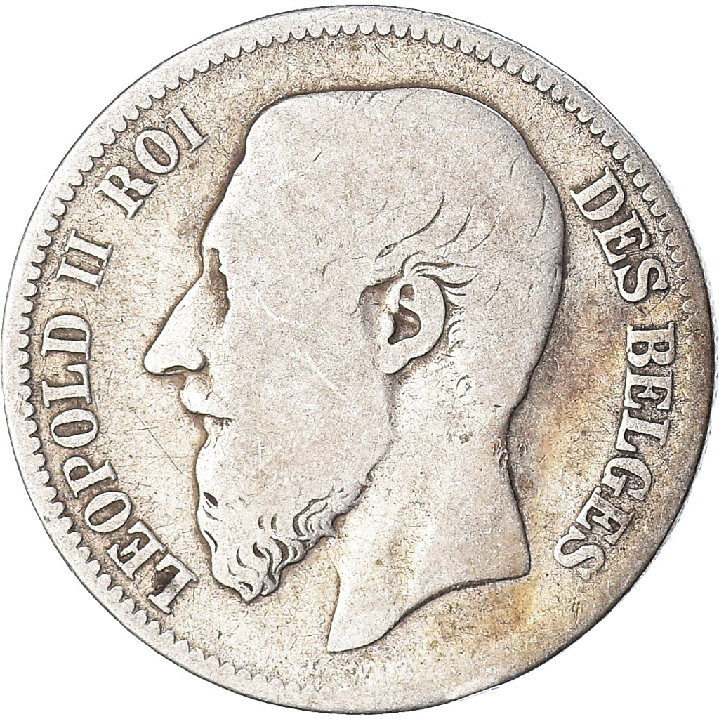 Coin, Belgium, Leopold II, 2 Francs, 2 Frank, 1866, F(12-15), Silver, KM:30.1
