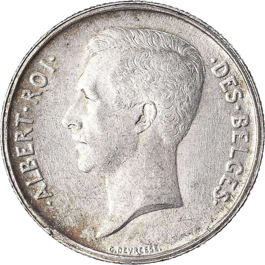 Coin, Belgium, Albert I, 2 Francs, 2 Frank, 1911, EF(40-45), Silver, KM:74