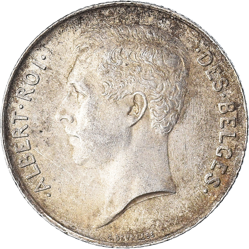 Coin, Belgium, Albert I, Franc, 1913, EF(40-45), Silver, KM:72
