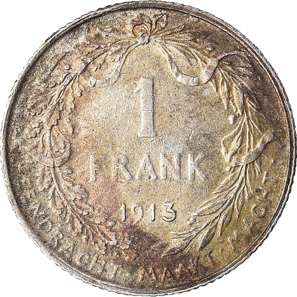 Coin, Belgium, Albert I, Franc, 1913, EF(40-45), Silver, KM:73.1