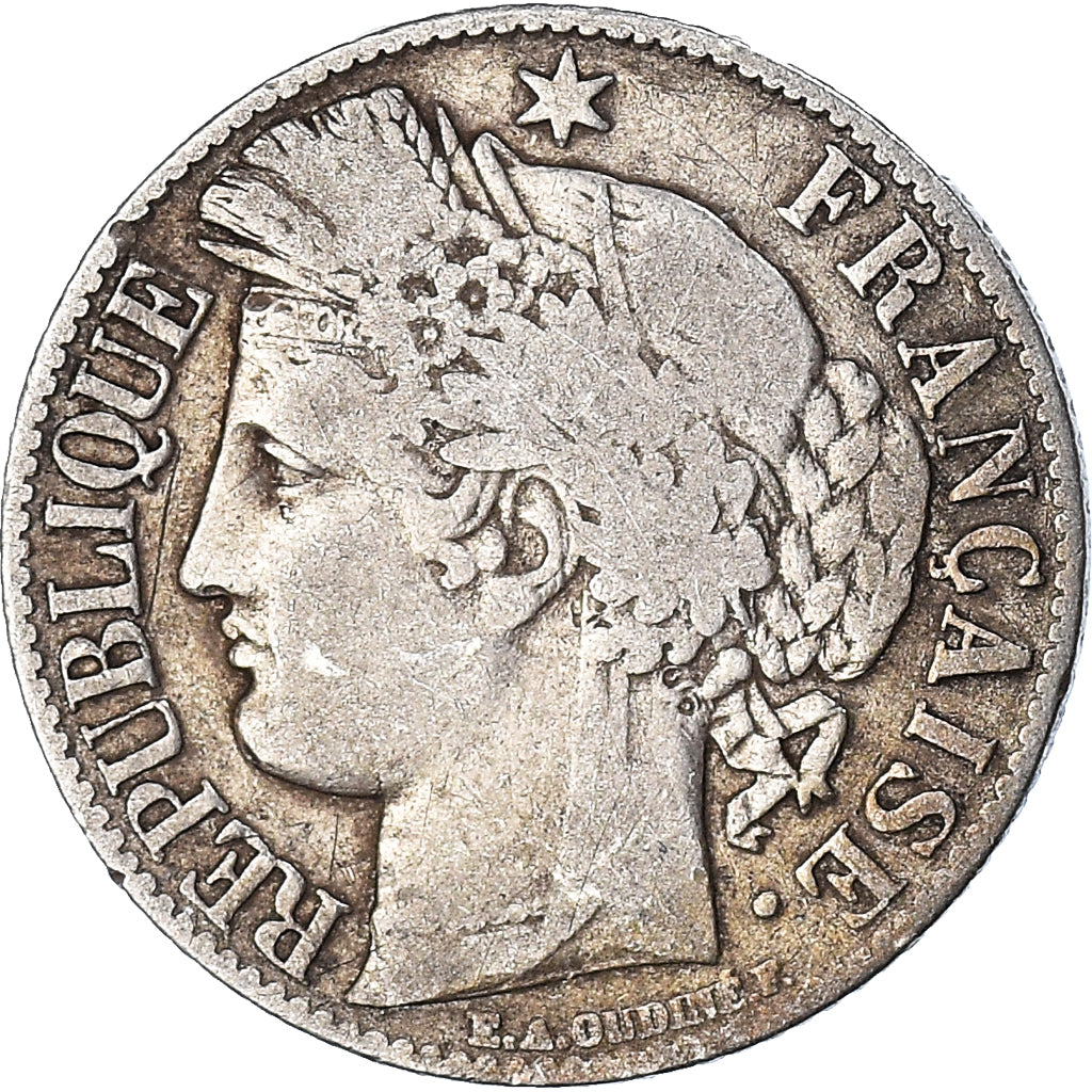 Monnaie, France, Cérès, Franc, 1887, Paris, TB, Argent, Gadoury:465a, KM:822.1
