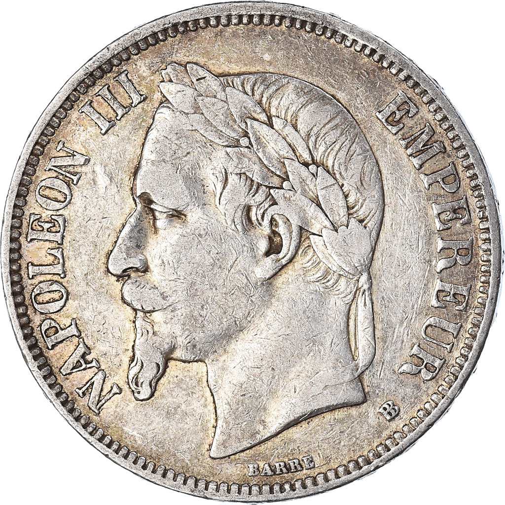 Coin, France, Napoleon III, 5 Francs, 1870, Strasbourg, EF(40-45), Silver