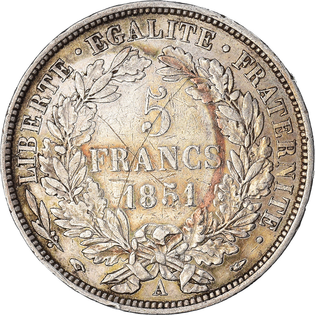 Coin, France, Cérès, 5 Francs, 1851, Paris, EF(40-45), Silver, KM:761.1