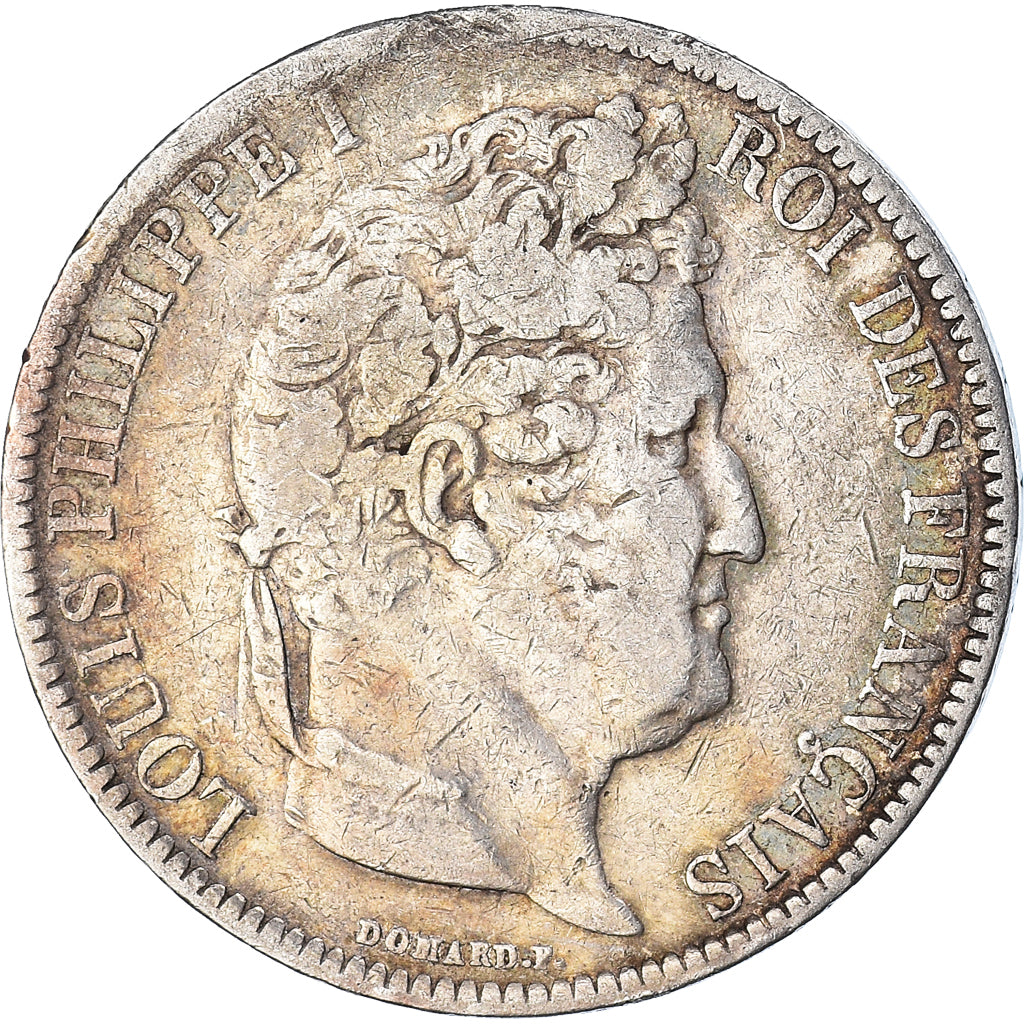 Coin, France, Louis-Philippe, 5 Francs, 1831, Lyon, VF(20-25), Silver, KM:744.2