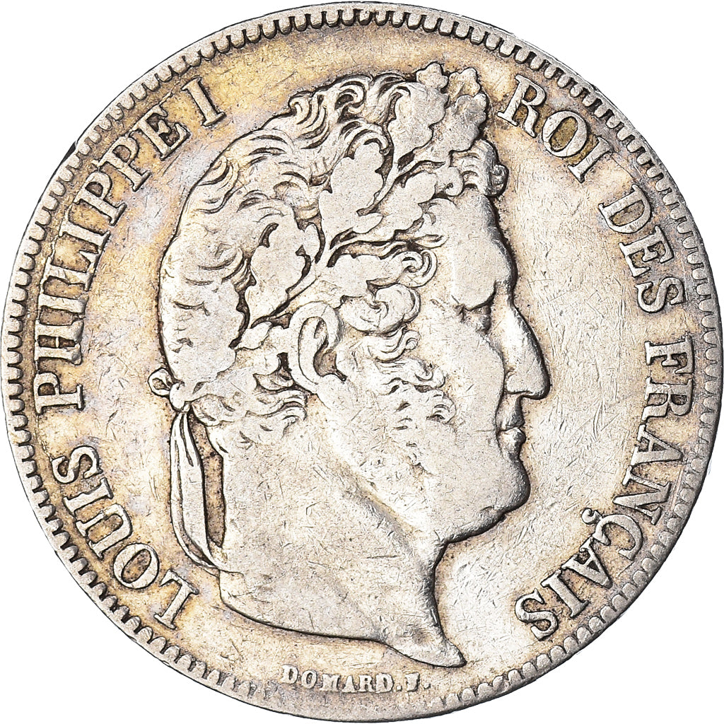Moneta, Francia, Louis-Philippe, 5 Francs, 1835, Rouen, MB, Argento, KM:749.2