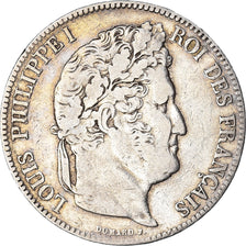 Moneta, Francia, Louis-Philippe, 5 Francs, 1835, Rouen, MB, Argento, KM:749.2