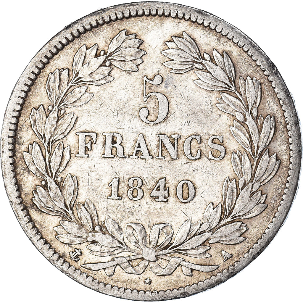 Münze, Frankreich, Louis-Philippe, 5 Francs, 1840, Paris, SS, Silber, KM:749.1