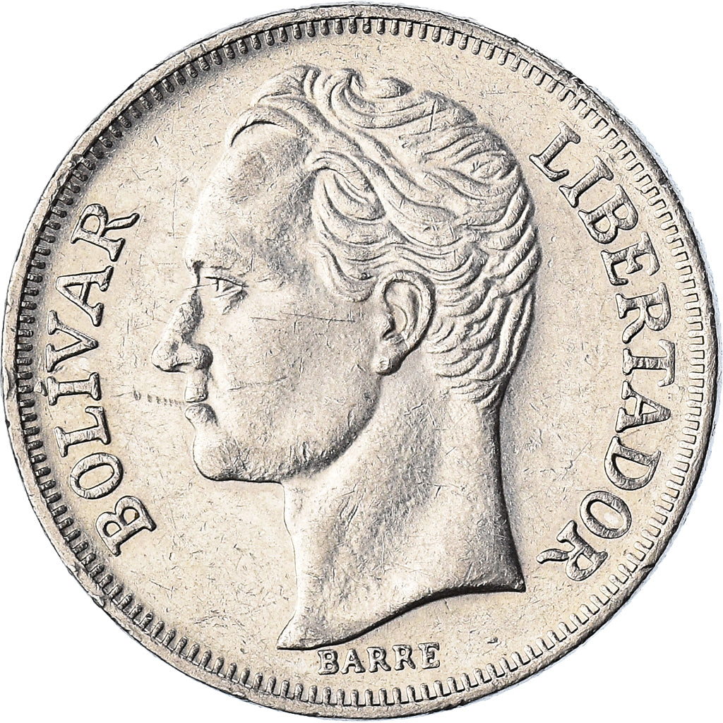 Munten, Venezuela, 5 Bolivares, 1987, ZF+, Nickel, KM:53.2