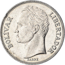 Moneda, Venezuela, 5 Bolivares, 1988, MBC+, Níquel, KM:53.2