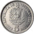 Coin, Venezuela, 5 Bolivares, 1989, Werdohl, AU(50-53), Nickel Clad Steel