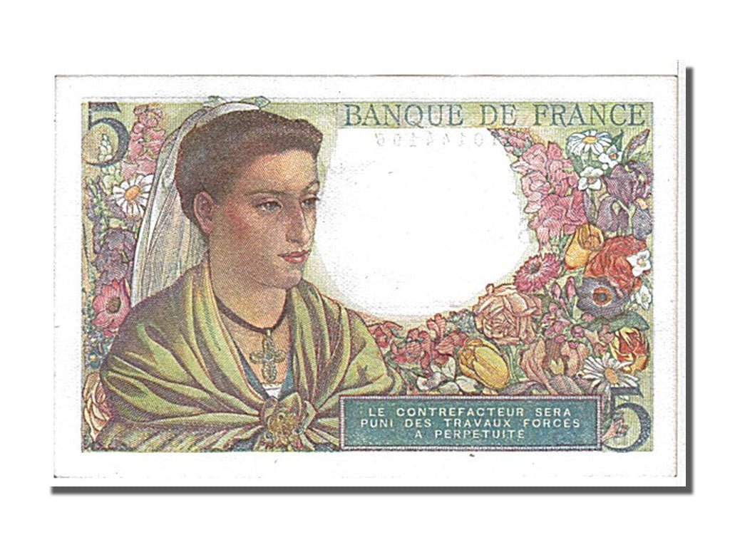 France, 5 Francs, 5 F 1943-1947 ''Berger'', 1945, KM #98a, 1945-04-05,...